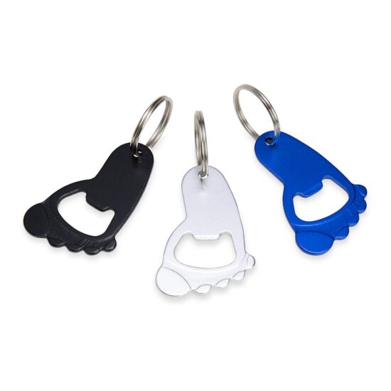 Chaveiro Metal Abridor em Formato de Pé Personalizado