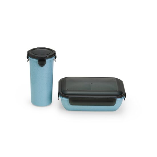 Kit Copo e Marmita Fibra de Bambu Personalizado