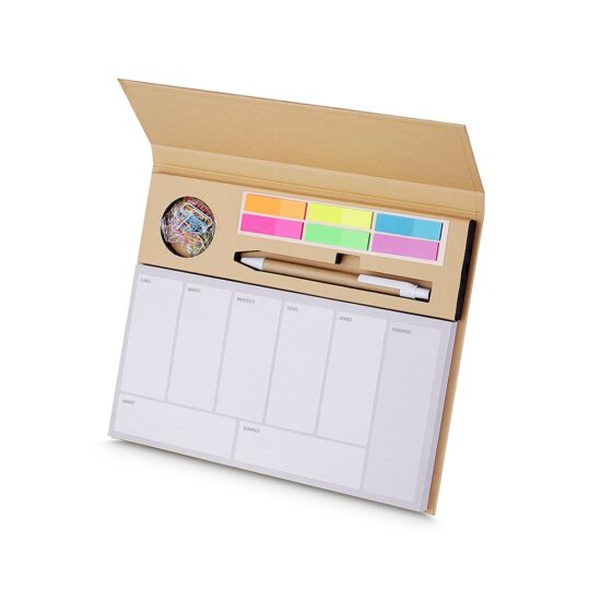 Bloco de Anotações com Autoadesivos e Caneta Personalizado