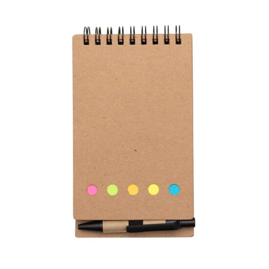 Bloco de Anotações com Caneta e Autoadesivo Personalizado