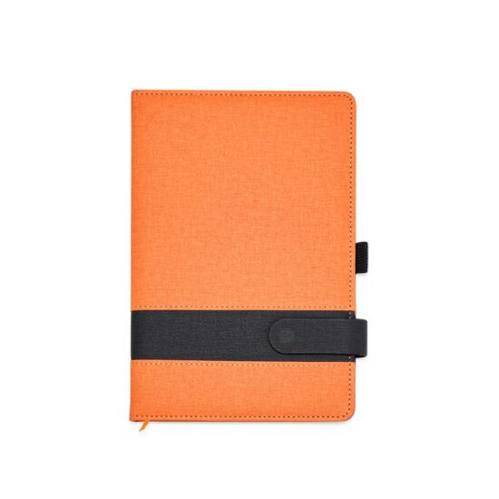 Caderneta-em-Linho-com-Porta-Caneta-LARANJA-20866-1727877550 Caderneta A5 em PU Personalizada