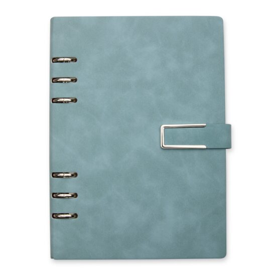 Caderno-Fichario-PU-AZUL-CLARO-22103-1739906583 Caderno Fichário PU Personalizado