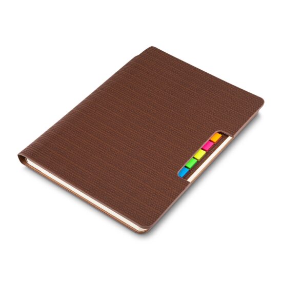 Caderno-com-Post-it-MARROM-9691-1557419414 Caderno com Autoadesivos Personalizado