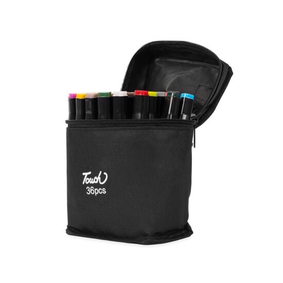 Kit Canetas Marcadoras Pontas Duplas 36 Cores Personalizada