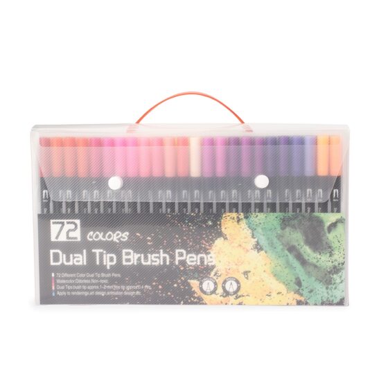 Kit Canetinhas Ponta Dupla 72 Cores Personalizado