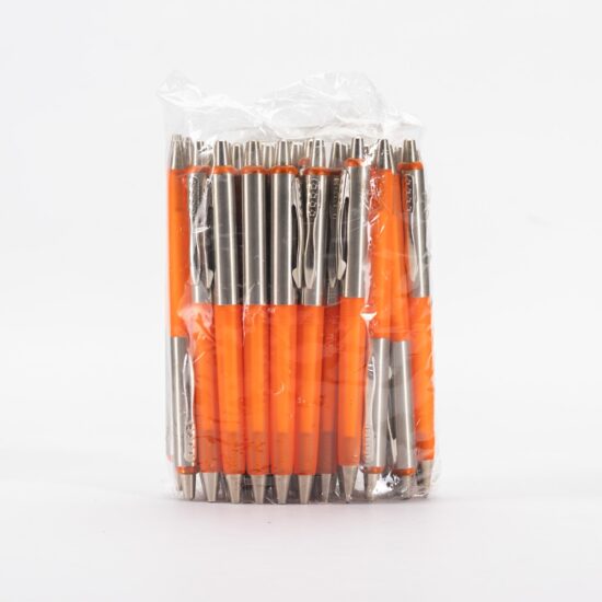 Pacote com Caneta Plástica Personalizada