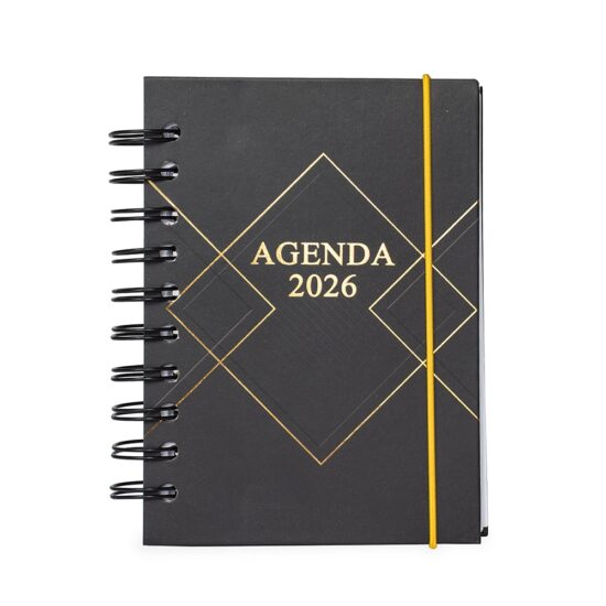 Agenda Diária 2026 Wire-O Personalizada