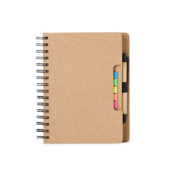 Caderno com Autoadesivos e Caneta Personalizado