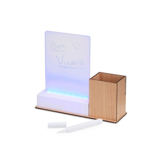 Quadro de Mensagens LED com Porta-caneta Personalizado